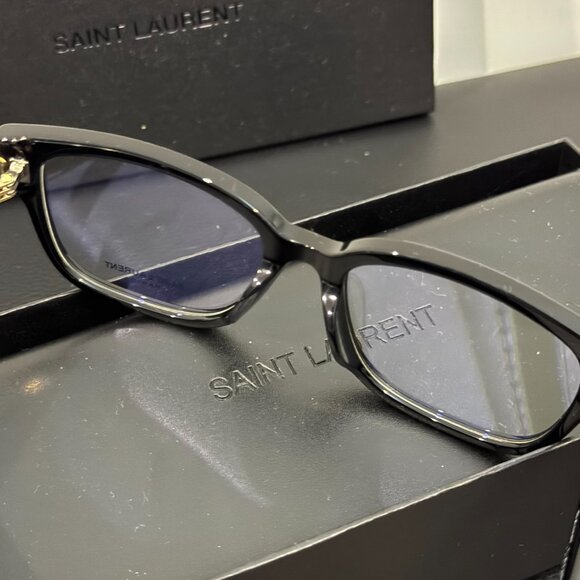 Saint Laurent SL M150/F 001 Black Designer Eyeglasses Classic Luxury Frame - Picture 3 of 8